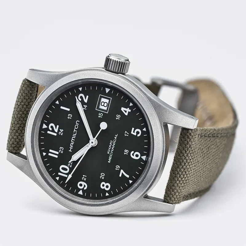 Hamilton H69439363 &ndash; Khaki Field klocka 38 mm, mekanisk, safirglas