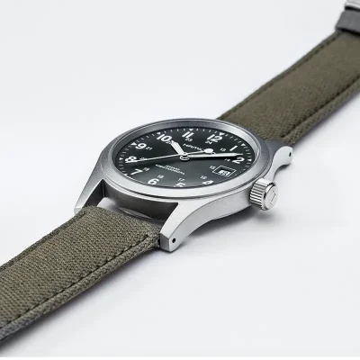 Hamilton H69439363 &ndash; Khaki Field klocka 38 mm, mekanisk, safirglas