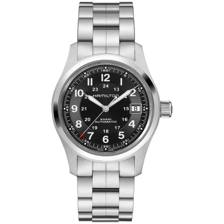 Hamilton Khaki Field H70455133 Svart Safir Mekanisk 38 mm