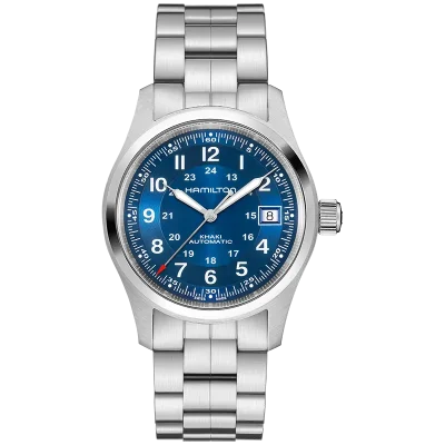 Hamilton H70455140 &ndash; Khaki Field mekanisk klocka 38 mm bl� safirglas