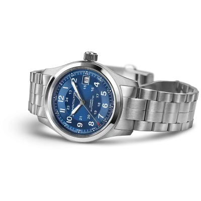 Hamilton H70455140 &ndash; Khaki Field mekanisk klocka 38 mm bl� safirglas