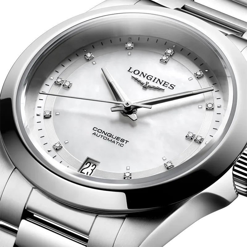 LONGINES MOP WHITE 14 DIAMONDS