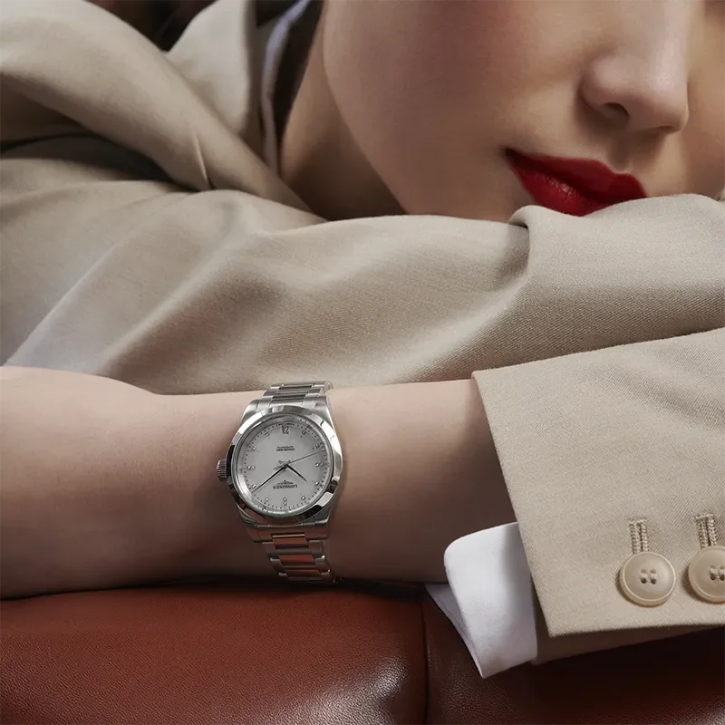 LONGINES MOP WHITE 14 DIAMONDS