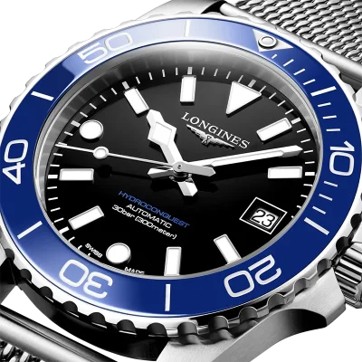 BLACK 11 INDEX BEZEL LUMINOUS BLUE