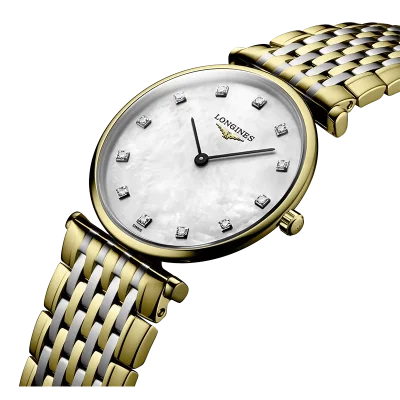LONGINES WHITE MOTHER OF PEARL 12 DIAMONDS