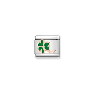 Nomination Länk Composable Classic Green Enamel Clover