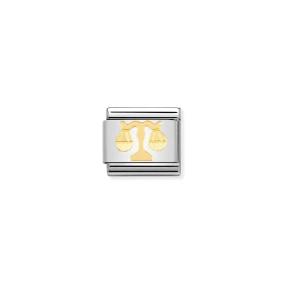 Nomination Länk Libra i förgyllt guld