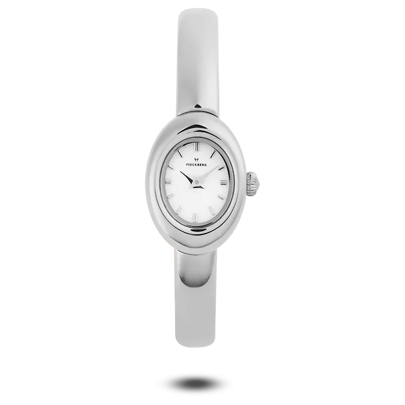 Mockberg Belle oval Bangle watch  silver small