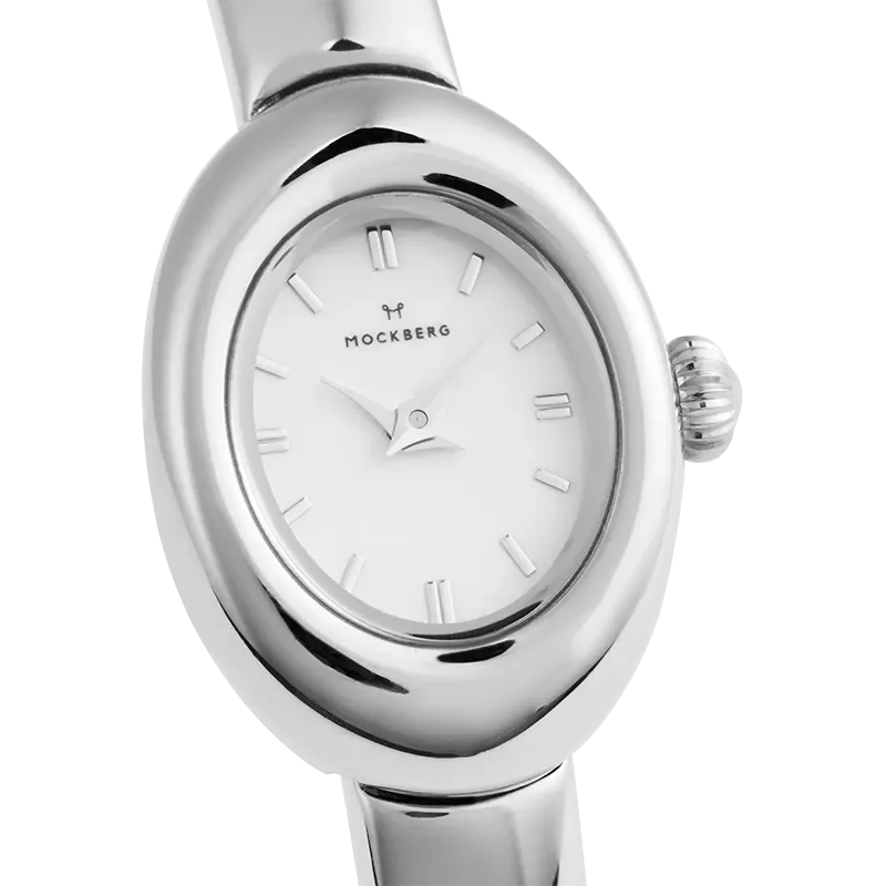 Mockberg Belle oval Bangle watch  silver small