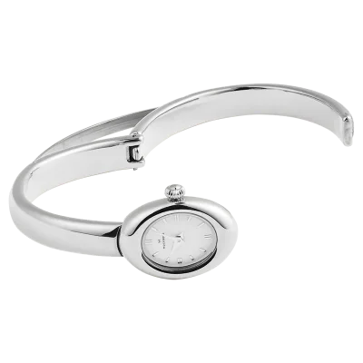 Mockberg Belle oval Bangle watch  silver small