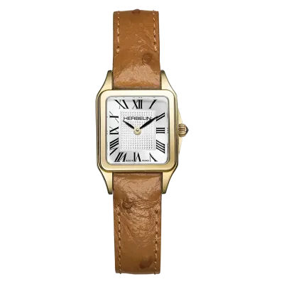 Herbelin Mini Luna Guld med Brunt Läderarmband 17407P1N08GD