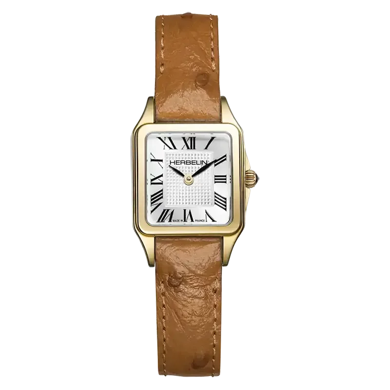 Herbelin Mini Luna Guld med Brunt Läderarmband 17407P1N08GD
