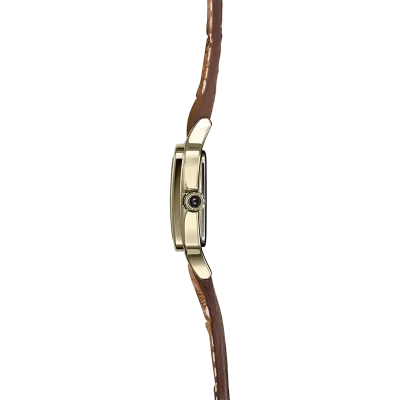 Herbelin Mini Luna Guld med Brunt Läderarmband 17407P1N08GD