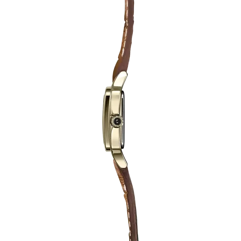 Herbelin Mini Luna Guld med Brunt Läderarmband 17407P1N08GD