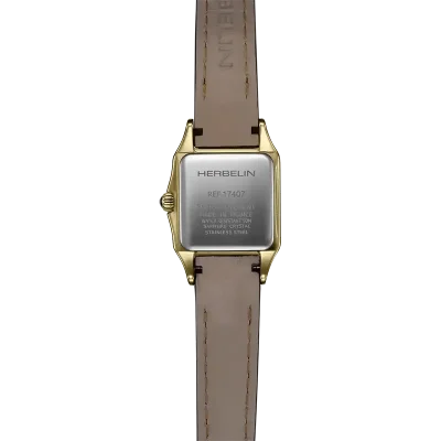 Herbelin Mini Luna Guld med Brunt Läderarmband 17407P1N08GD