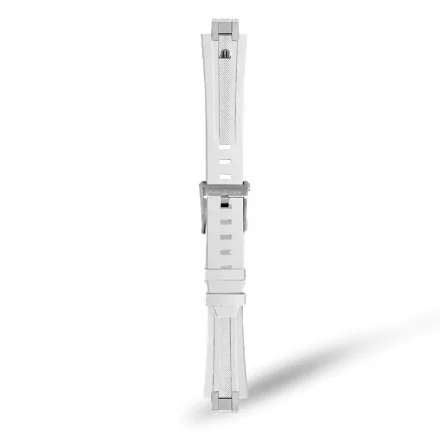 WHITE RUBBER FOR AI1118, AI6008, AI6058 & AI6158 WITH STAINLESS STEEL END-PIECE & PIN BUCKLE