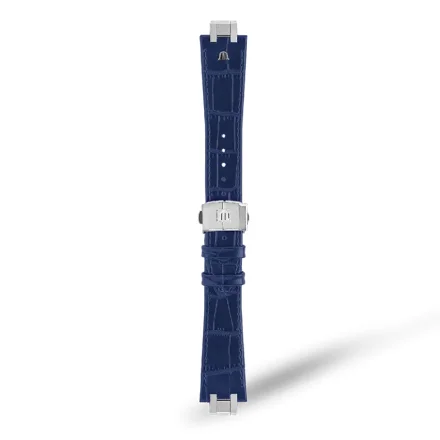 BLUE CALF LEATHER FOR AI1118, AI6008, AI6058 & AI6158 WITH STAINLESS STEEL END-PIECE & FOLDING CLASP