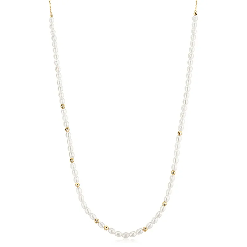 Ania Haie FRESHWATER PEARL AND CUBIC ZIRCONIA Halsband N058-06G