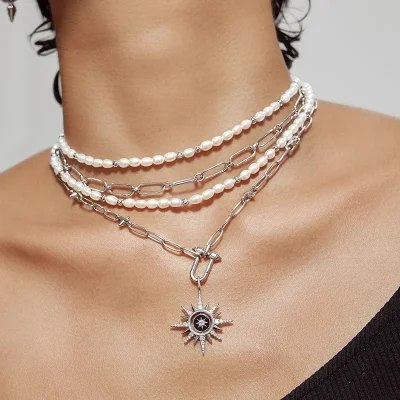 Ania Haie FRESHWATER PEARL AND CUBIC ZIRCONIA Halsband N058-06H