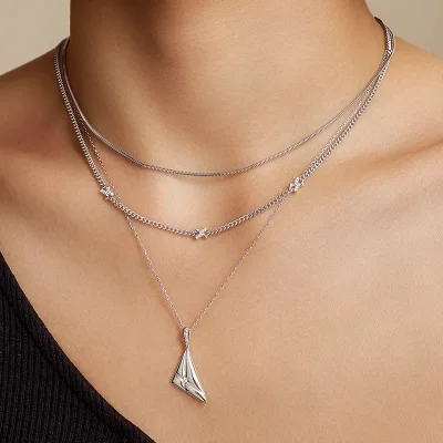 Ania Haie Silver TRIANGLE Hänge Halsband N059-04H