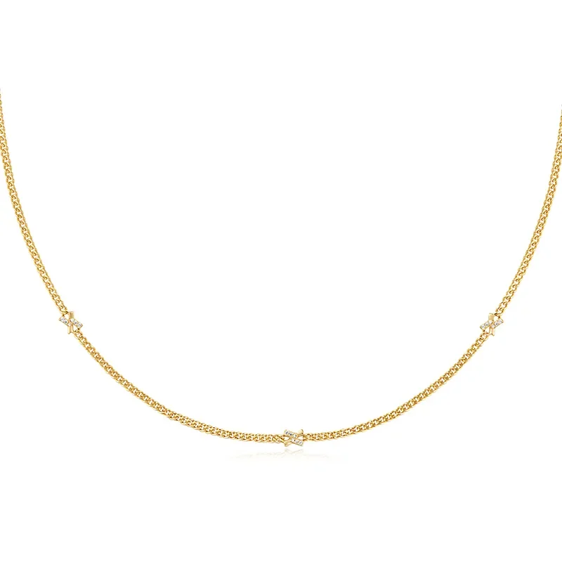 Ania Haie Guld CROSS STATION Halsband N061-05G
