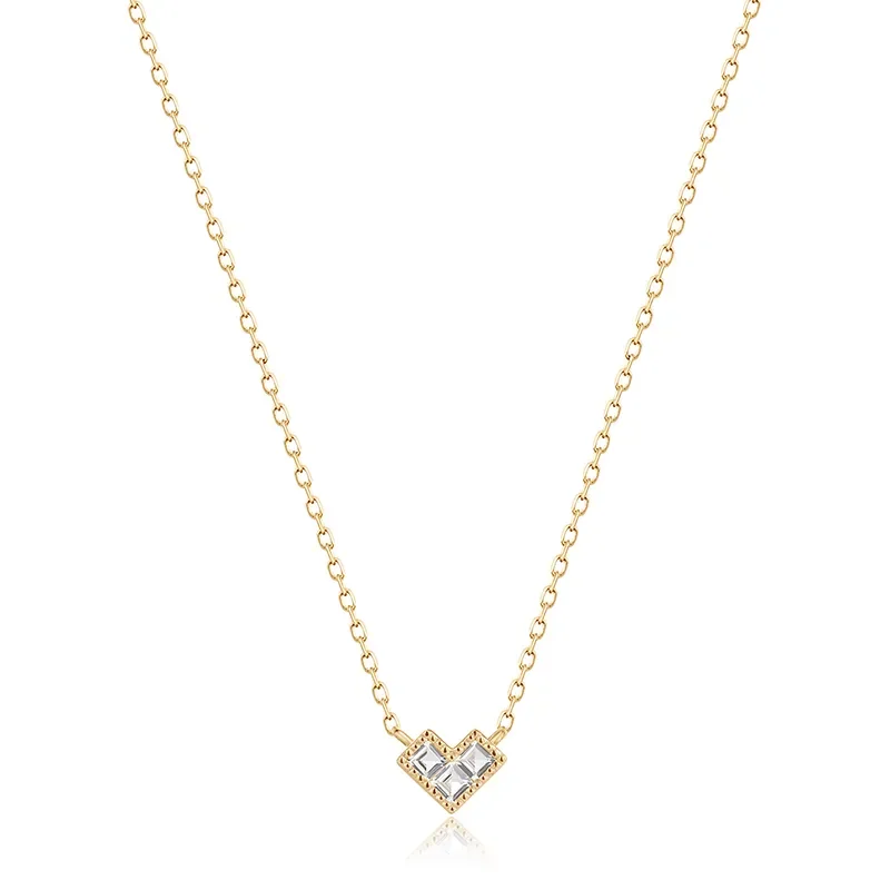 Ania Haie 14 KT Halsband TRIPLE WHITE SAPPHIRE GEO NAU009-01YG