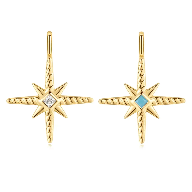 Ania Haie TURQUOISE AND CUBIC ZIRCONIA STAR Berlock NC060-09G