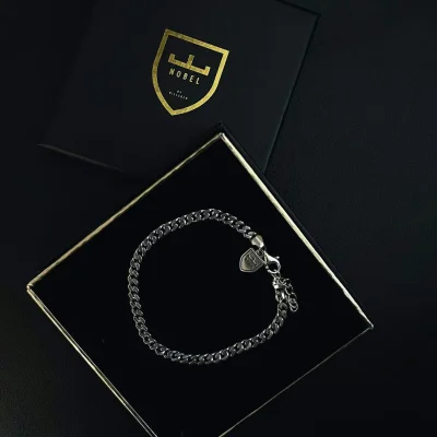 NOBEL by BILLGREN Silverarmband Pansar 19,5+3CM