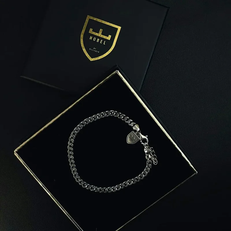 NOBEL by BILLGREN Silverarmband Pansar 19,5+3CM