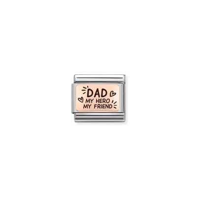 Nomination Composable Classic Länk DAD MY HERO MY FRIEND Rosegold