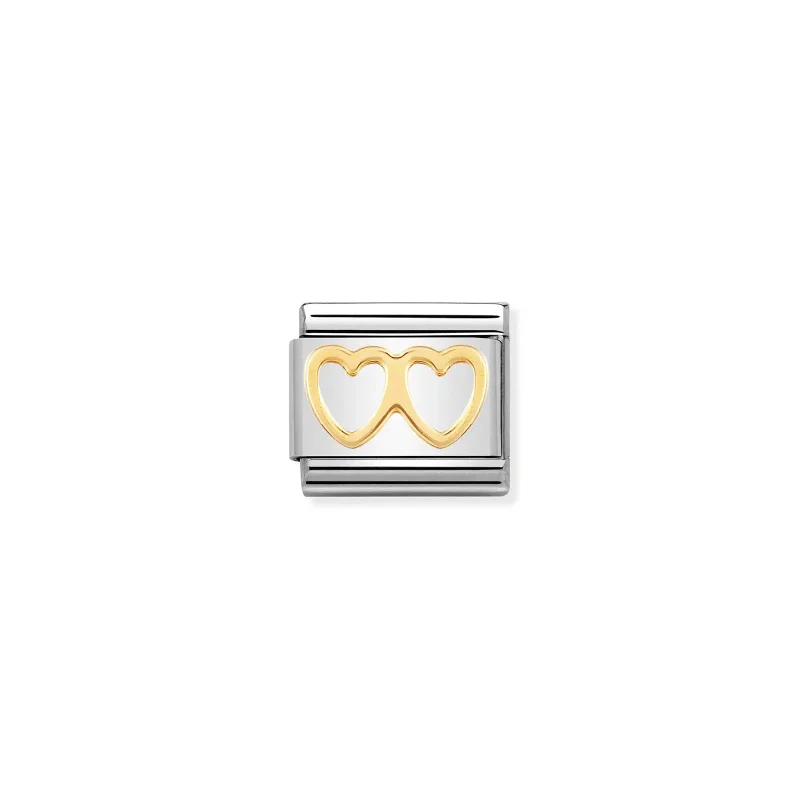 Nomination Composable Classic Länk Double Heart in Gold