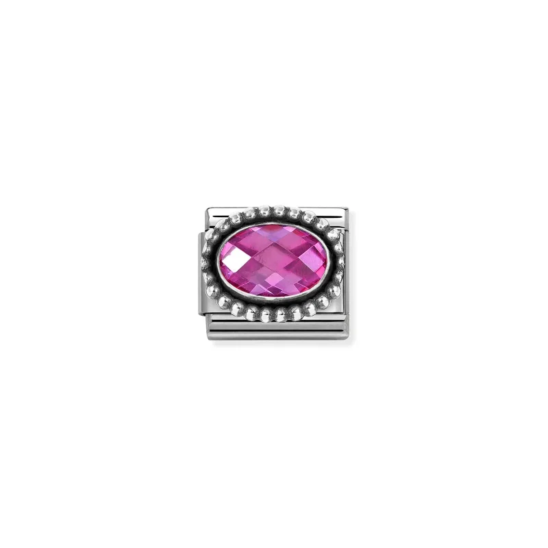 Nomination Composable Classic Länk, Fuchsia CZ, Vintage Effect
