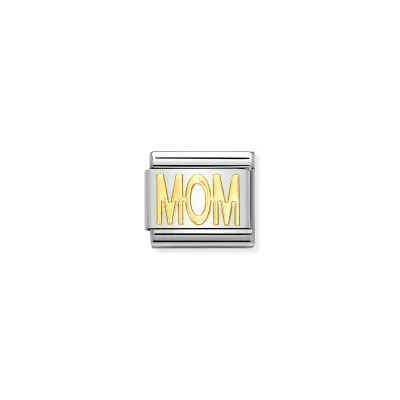 Nomination Composable Classic Länk MOM i förgyllt guld