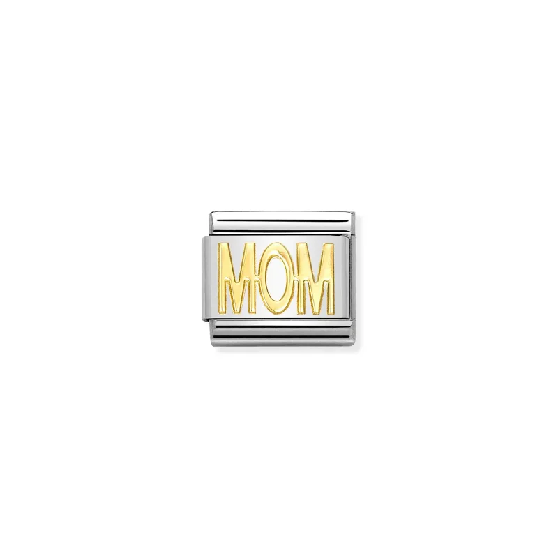 Nomination Composable Classic Länk MOM i förgyllt guld