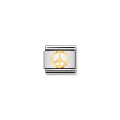 Nomination Composable Classic Länk Peace i Guld