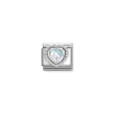 Nomination Composable Classic Länk, White CZ Heart