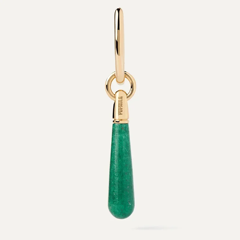 PDPAOLA Large AVENTURINE JUPITER Singel HOOP PG01-089-U