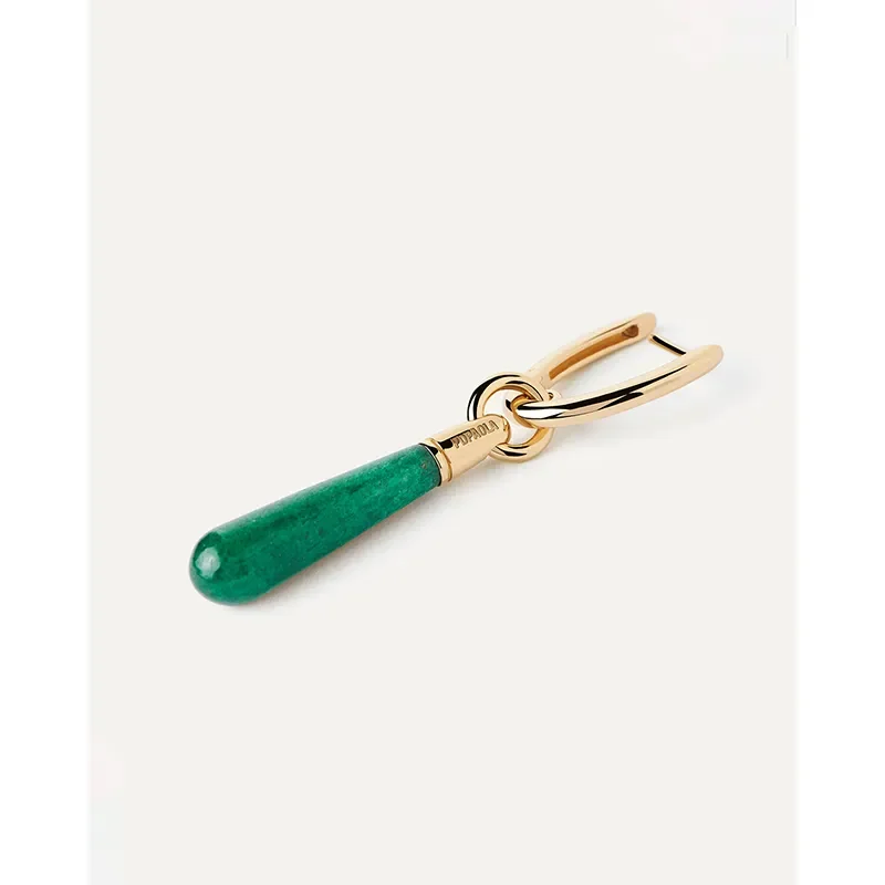 PDPAOLA Large AVENTURINE JUPITER Singel HOOP PG01-089-U