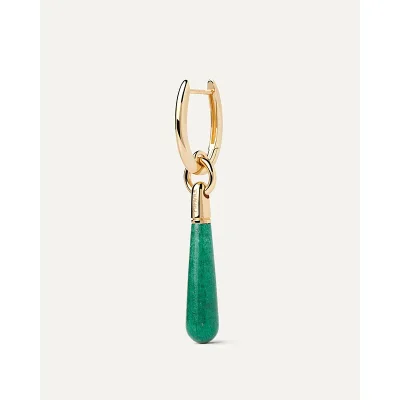 PDPAOLA Large AVENTURINE JUPITER Singel HOOP PG01-089-U
