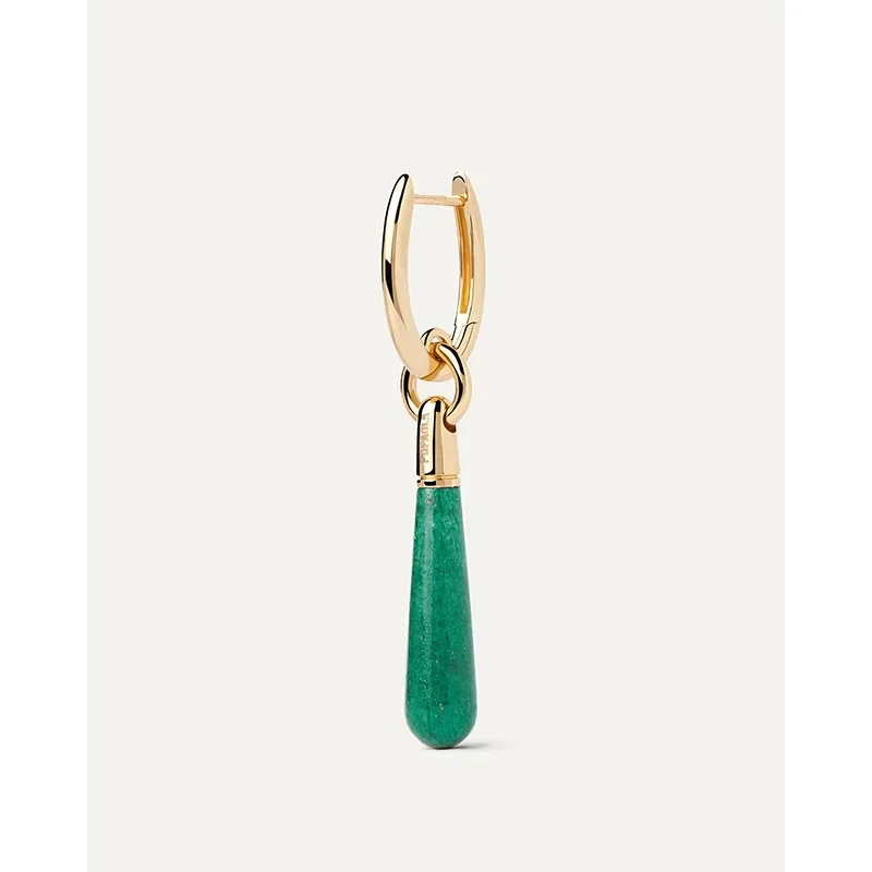 PDPAOLA Large AVENTURINE JUPITER Singel HOOP PG01-089-U