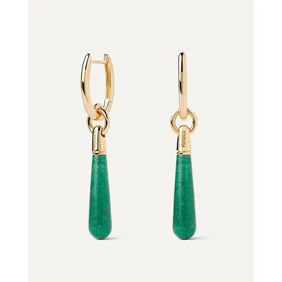 PDPAOLA Large AVENTURINE JUPITER Singel HOOP PG01-089-U