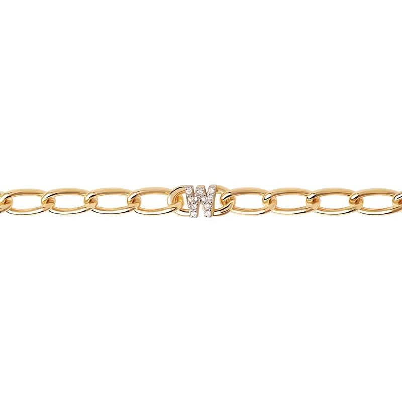 PDPAOLA Bokstav W Armband PU01-560-U