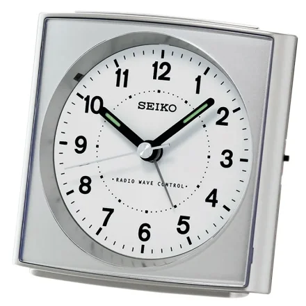 SEIKO RADIO WAVE CONTR.10X10X7CM BEEP SNOOZE LIGH'