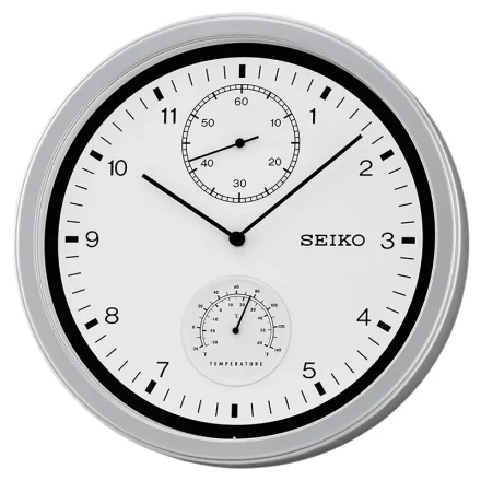 SEIKO Väggklocka 35X5CM THERMOMETER