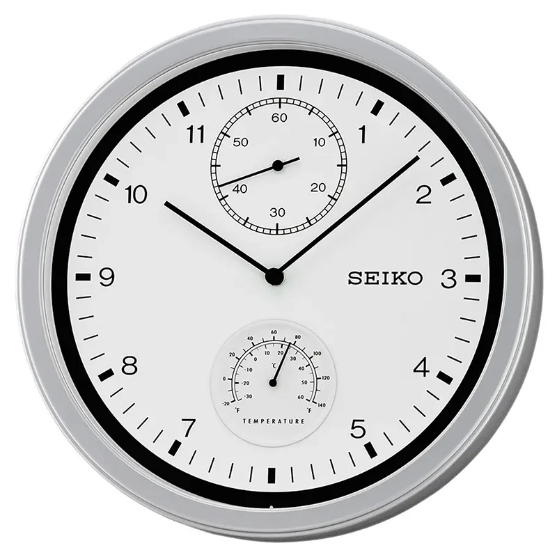SEIKO Väggklocka 35X5CM THERMOMETER