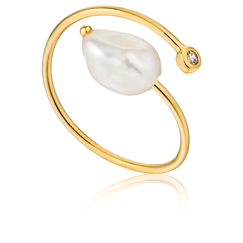 Ania Haie Pearl TWIST Ring R019-01G