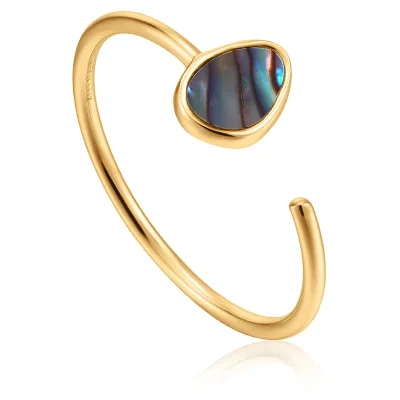 ANIA HAIE TIDAL ABALONE ADJUSTABLE RING R027-02G