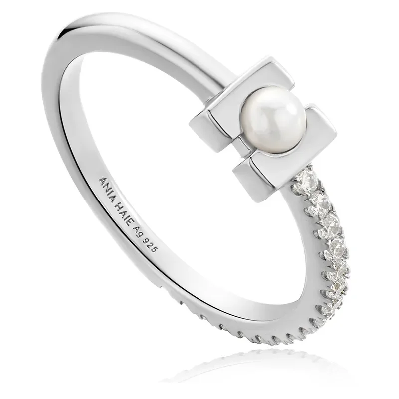 Ania Haie Ring Pearl MODERNIST R054-01H