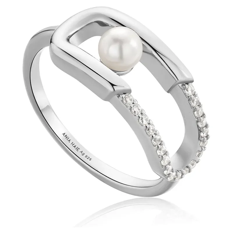 Ania Haie Ring Pearl Sparkle INTERLOCK R054-02H