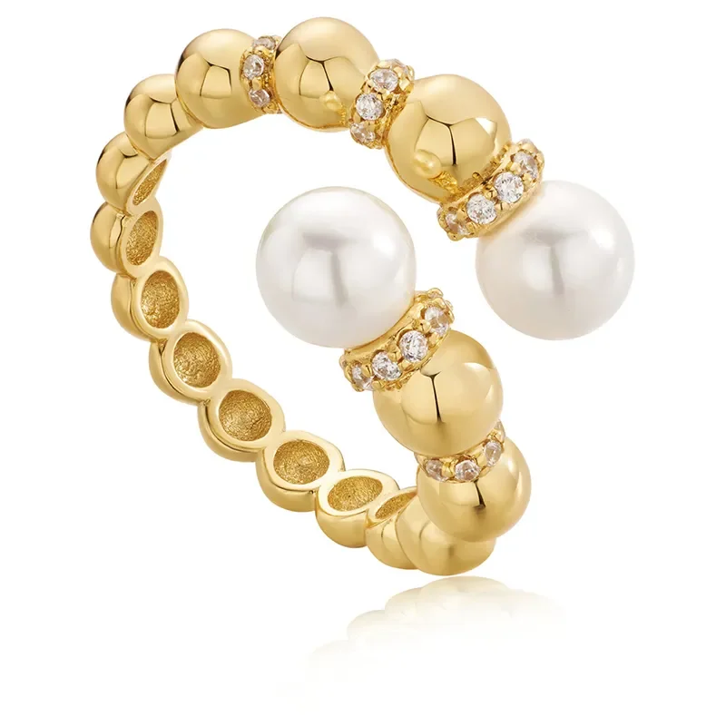 Ania Haie Justerbar Ring Pearl WRAP R054-05G